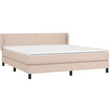  Krevet s oprugama i madrac cappuccino 160x200cm od umjetne kože | shoptok.hr