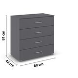 home24 KOMODA, siva | Shoptok.si