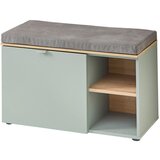 XORA garderobna klop žajbljevo zelena, hrast artisan | Shoptok.si