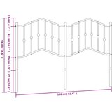  Metalno uzglavlje bijelo 150 cm | shoptok.hr