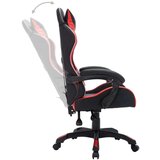vidaXL Igraća stolica s RGB LED svjetlima crveno-crna od umjetne kože | shoptok.hr