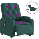  Električni masažni naslanjač temno zeleno blago | Shoptok.si