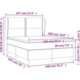  s oprugama i madracem sivi 140x190 cm od umjetne kože | shoptok.hr