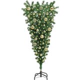  Umjetno božićno drvce naopačke s setom kuglica Zelena 120 cm | shoptok.hr