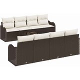  Sjedeća garnitura za vrt 9 kom. 8-Broj sjedala Smeđa i krem 231 x 62 x 85 cm | shoptok.hr