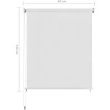  Vanjska roleta za zamračivanje bijela 80 x 230 cm HDPE | shoptok.hr