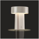 Zone Sivo-bež plastična LED namizna svetilka (višina 18 cm) Oblong – | Shoptok.si