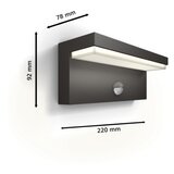 Philips LED Spoljašnje zidno svetlo sa senzorom BUSTAN LED/3,8W/230V IP44 | Eponuda.com