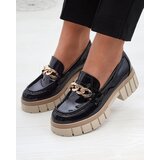 Resti Lacquered women's moccasins in black Aquan- Footwear | ePonuda.com