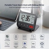 Venisymlis Potovalna Budilka, Mini Prenosna Lcd Digitalna Ura Z Osvetlitvijo Ozadja, Koledar, 12/24-Urna Nastavitev Temperature, (22059845) | Shoptok.si