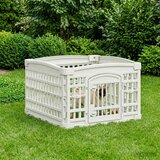  Igraonica za pse s 4 panela Bijela 63 x 63 x 40 cm Plastika | shoptok.hr