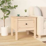 vidaXL Stranska mizica 50x50x49 cm trdna borovina | Shoptok.si