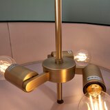  Endon 95839 - Luster na šipci HAYFIELD 3xE27/40W/230V mesing/zeleno | Eponuda.com