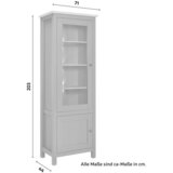 Bessagi Home Vitrina Claudio, Temno Siva, Barva Hrasta, Led | Shoptok.si