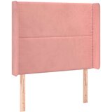 Box spring postelja z vzmetnico LED roza 90x200 cm žamet | Shoptok.si