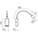  Redo 01-4802 - LED fleksibilna lampica HELLO LED/3W/230V bronzana | Eponuda.com