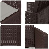  Vrtne stolice za blagovanje 2 pcs Smeđa i svjetlosiva PP | shoptok.hr