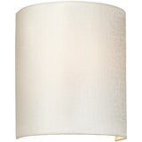 Elstead Lighting Elstead Lightbox Mala ukrivljena stenska svetilka Cooper, poliran krom, senčnik iz imitacije svile v slonokoščeni barvi, (22098978) | Shoptok.si