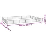  Ograda za pse s 20 panela crna 100 x 50 cm čelik obložen prahom | shoptok.hr