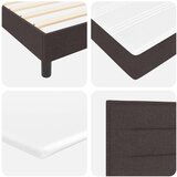Box Spring Krevet s Madracem Tamno Smeđa 200x200 cm Tkanina | shoptok.hr
