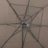 Vrtni suncobran s 4 razine i stupom 250 x 250 cm smeđesivi | shoptok.hr