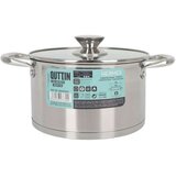 Posuda sa staklenim poklopcem Quttin Hermes Čelik 3 L (4 kom.) | shoptok.hr
