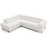 MID.YOU KOTNA SEDEŽNA GARNITURA, plišast material bela | Shoptok.si