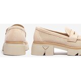 Resti Beige women's openwork moccasins on a solid sole Ejina - Footwear | Shoptok.si