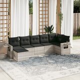 vidaXL 7-dijelni set vrtnih sofa svjetlosivi od poliratana Cijene