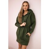 Kesi Insulated dress with a hood in khaki color | shoptok.hr