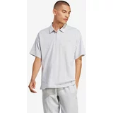 Adidas Bombažen polo Premium Essentials Polo Shirt siva barva