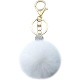 Generic Keychain Faux Fur Ball Keychain Puffy Handbag Pendant with Crystal Rhinestone Car Bag Pendant, (21066440) Cene