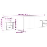  Uzglavlje za krevet s ormarićima boja hrasta konstruirano drvo | shoptok.hr