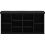  Klupa za cipele crna 102 x 32 x 50 cm od konstruiranog drva | shoptok.hr