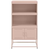  Visoka komoda ružičasta 68,5 x 38,5 x 123,5 cm čelična | Eponuda.ba