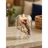 Sinsay Stakleni svijećnjak za tealight sa suhim cvijećem | shoptok.hr