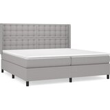  Krevet s oprugama i madracem svjetlosivi 200 x 200cm od tkanine | shoptok.hr