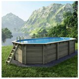  Drveni bazen NEMO 7,3x3,97 - V.1,45 m - metalni okvir | shoptok.hr