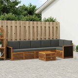  Set vanjskih sofa 6 kom. Prirodna i antracit Bijela | Shoptok.si