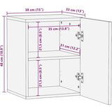 vidaXL Kupaonski ormar s policom Zidne Crna i zlatna 38 x 33 x 48 cm | shoptok.hr
