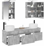  Set ormarića za kupaonicu 5 kom. Betonska siva | shoptok.hr