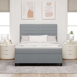  Okvir postelje z vzmetnico Svetlo siva Tkanina 160 x 200 cm, (22067307) | Shoptok.si