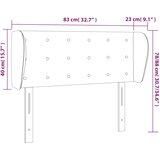  Uzglavlje s ušima sivo 83x23x78/88 cm od umjetne kože | shoptok.hr