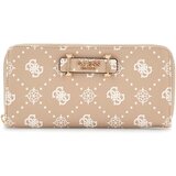 Guess Denarnice Silia Slg Large Zip Around Bež Cene