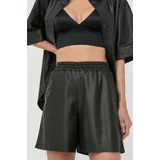 Karl Lagerfeld Kratke hlače za žene, boja: crna, glatki materijal, visoki struk