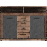 MID.YOU KOMODA, antracit, stari hrast | Shoptok.si