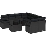  Sjedeća garnitura za vrt 9 kom. Bež Poli ratan 232 x 234 x 85 cm | shoptok.hr