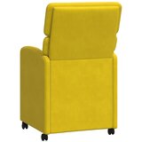  Blagovačke stolice s kotačima 2 pcs Žuta 58 x 65 x 98 cm Baršun | shoptok.hr