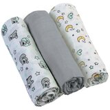 BabyOno Tetra plenice Muslin Medvedek, sive | Shoptok.si