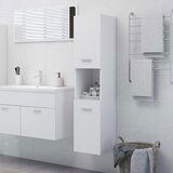 Maison Chic Kopalniška omarica - Kopalniški kabinet bela 30x30x130 cm inženirski les, (21794710) | Shoptok.si